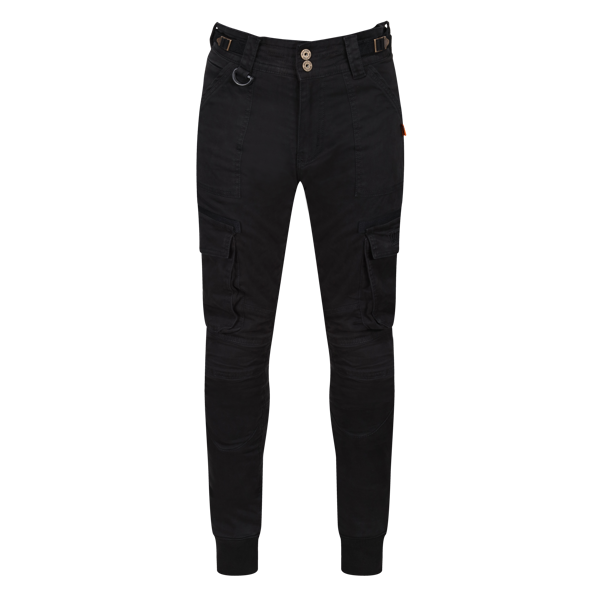 Lara Cargo Black Trousers, Length: Regular
